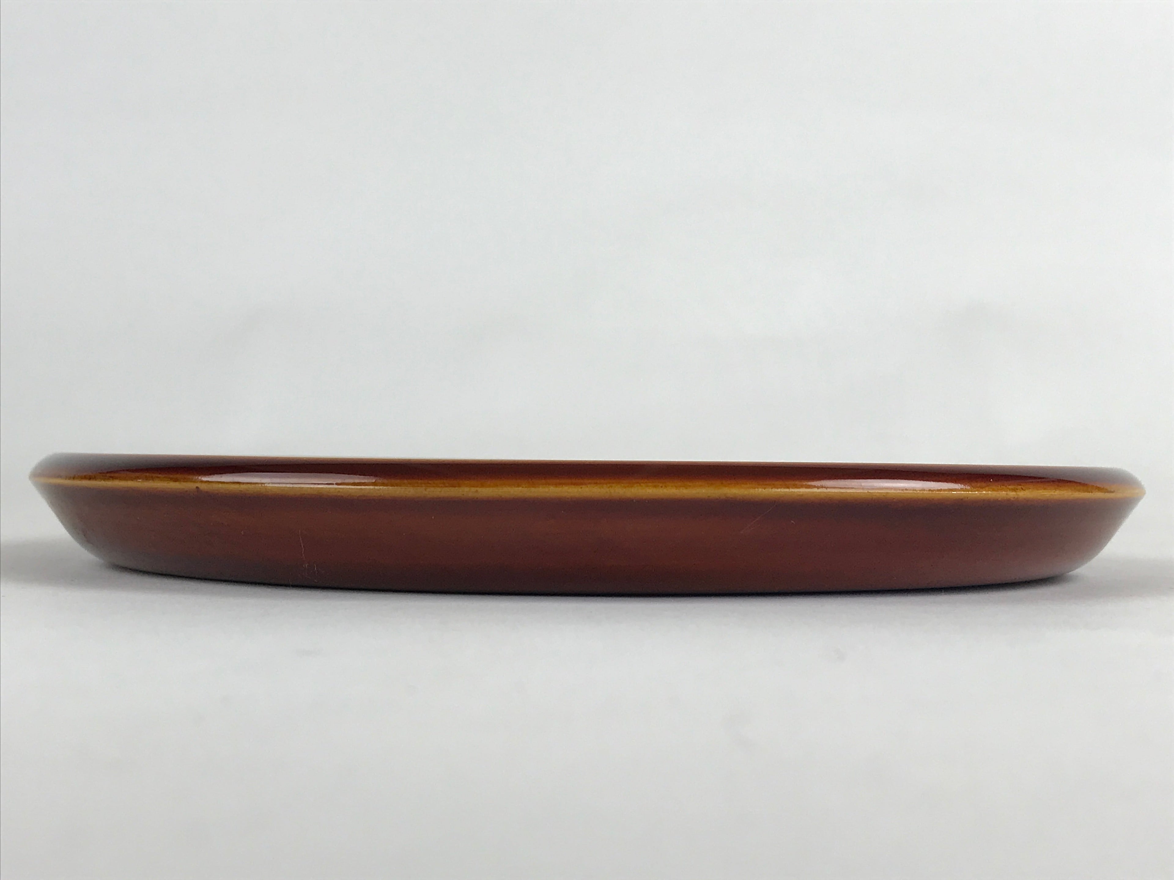 Japanese Wooden Lacquered Serving Tray Vtg Hida Shunkei Obon Brown UR867