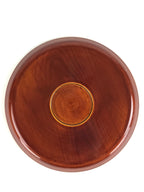 Japanese Wooden Lacquered Serving Tray Vtg Hida Shunkei Obon Brown UR867