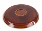 Japanese Wooden Lacquered Serving Tray Vtg Hida Shunkei Obon Brown UR867