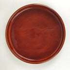 Japanese Wooden Lacquered Serving Tray Vtg Hida Shunkei-nuri Obon Brown UR864