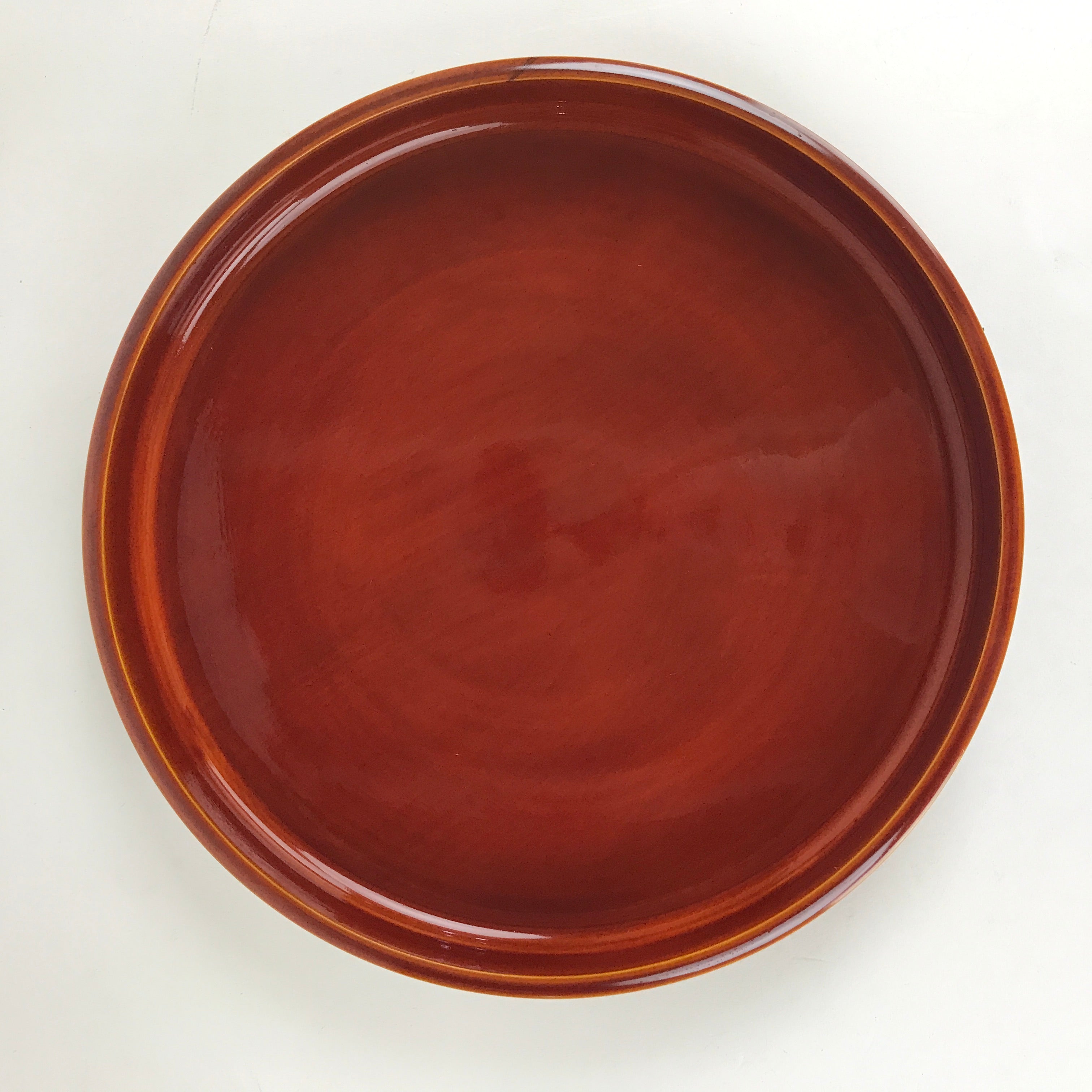 Japanese Wooden Lacquered Serving Tray Vtg Hida Shunkei-nuri Obon Brown UR864