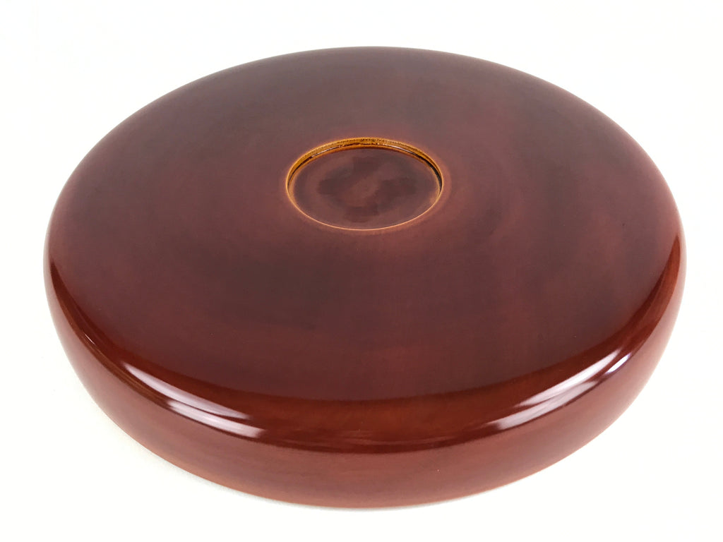 Japanese Wooden Lacquered Serving Tray Vtg Hida Shunkei-nuri Obon Brown UR864