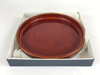 Japanese Wooden Lacquered Serving Tray Vtg Hida Shunkei-nuri Obon Brown UR864