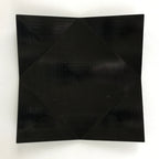 Japanese Wooden Lacquered Serving Tray Vtg Obon Fukiage Black Square UR866