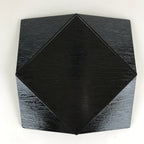 Japanese Wooden Lacquered Serving Tray Vtg Obon Fukiage Black Square UR866