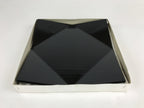 Japanese Wooden Lacquered Serving Tray Vtg Obon Fukiage Black Square UR866