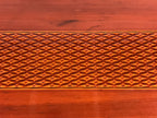 Japanese Wooden Lacquered Serving Tray Vtg Shunkei-nuri Obon Brown UR860