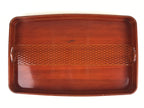 Japanese Wooden Lacquered Serving Tray Vtg Shunkei-nuri Obon Brown UR860