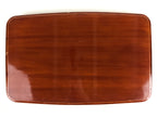 Japanese Wooden Lacquered Serving Tray Vtg Shunkei-nuri Obon Brown UR860