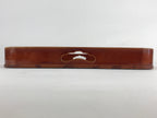 Japanese Wooden Lacquered Serving Tray Vtg Shunkei-nuri Obon Brown UR860