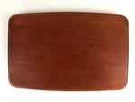 Japanese Wooden Lacquered Serving Tray Vtg Shunkei-nuri Obon Brown UR861