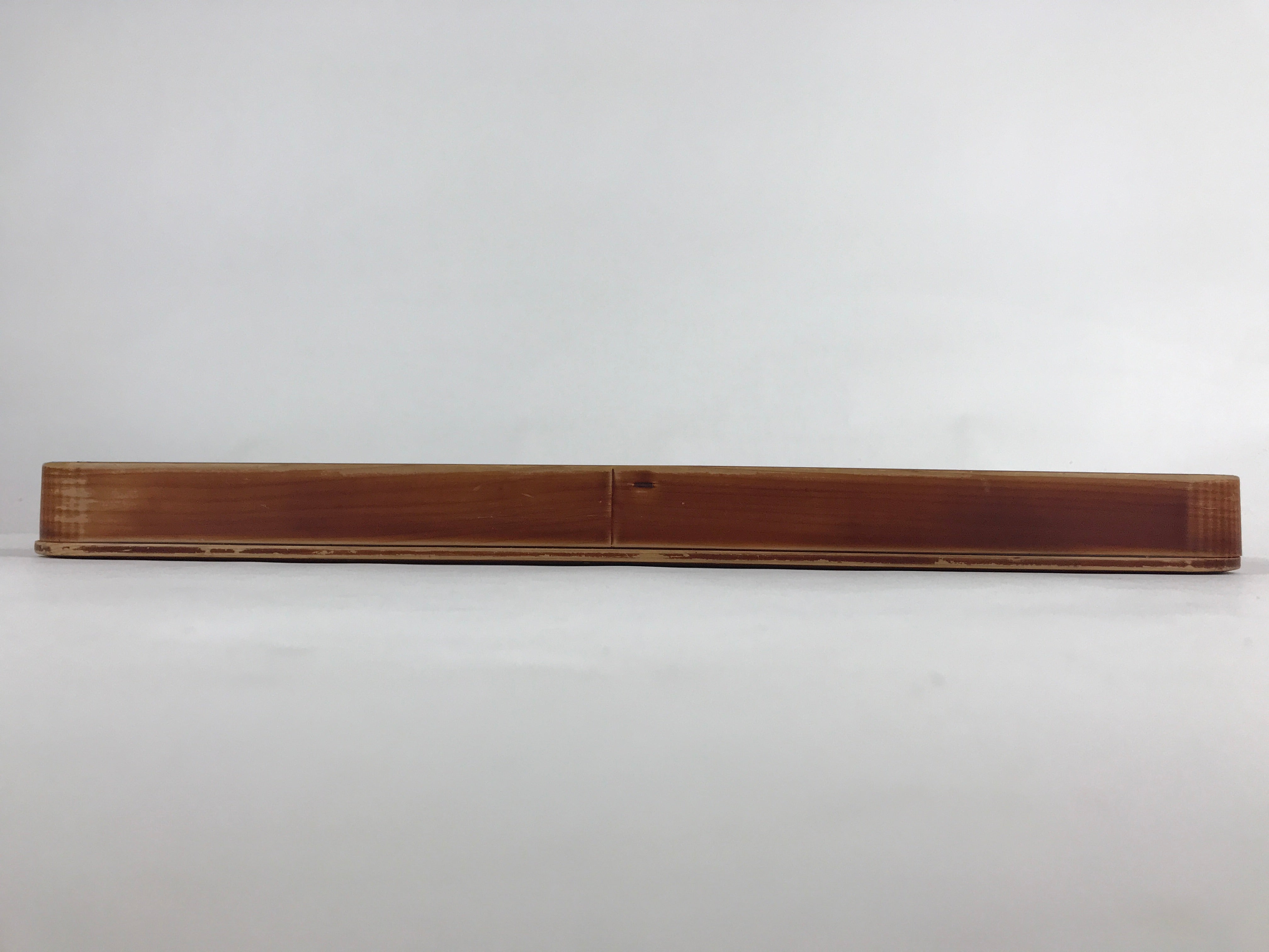 Japanese Wooden Lacquered Serving Tray Vtg Shunkei-nuri Obon Brown UR861