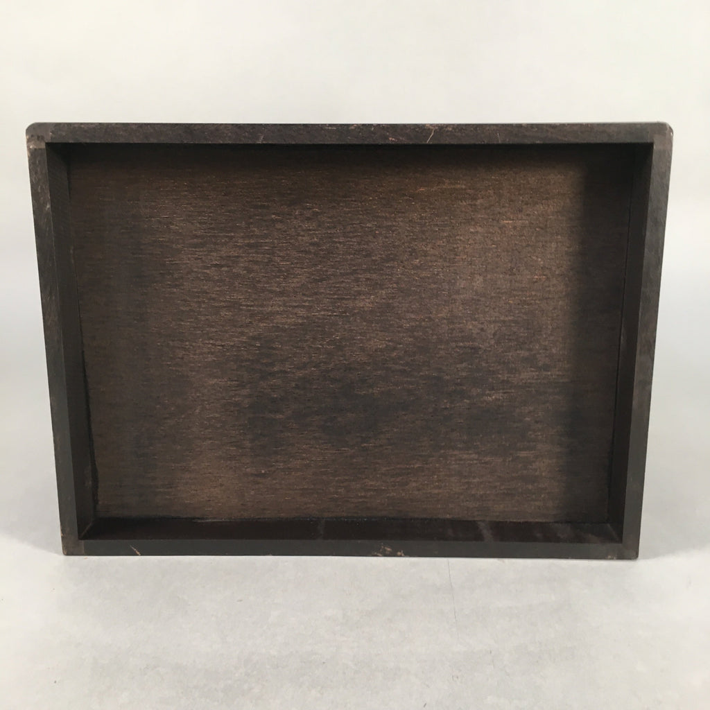 Japanese Wooden Lacquered Sewing Box Vtg Haribako Chest Tansu 3 Drawers T223