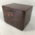 Japanese Wooden Lacquered Sewing Box Vtg Haribako Chest Tansu 3 Drawers T230