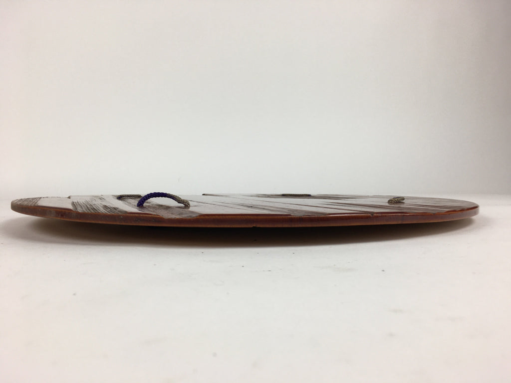 Japanese Wooden Lacquered Shikishi Display Board Vtg Shunkei-Nuri UR643