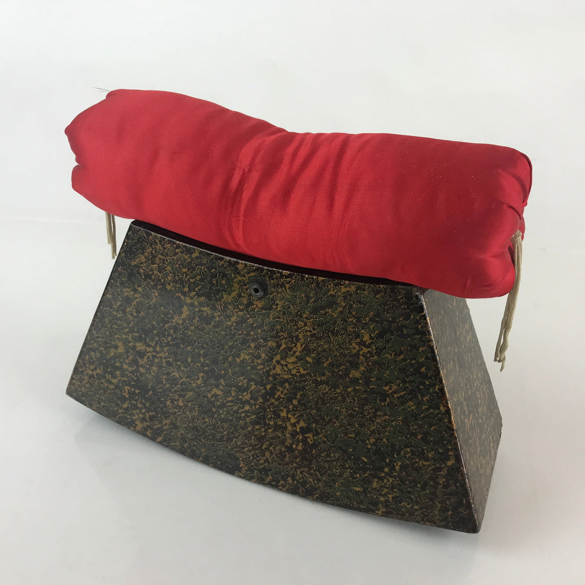 Japanese Wooden Lacquered Takamakura Geisha Makura Red Pillow Tsugaru ...