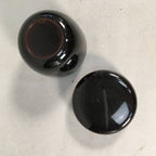 Japanese Wooden Lacquered Tea Caddy Vtg Black Natsume Sado Ceremony NM76