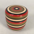 Japanese Wooden Lacquered Tea Caddy Vtg Natsume Circle Koma-Nuri NM73
