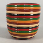 Japanese Wooden Lacquered Tea Caddy Vtg Natsume Circle Koma-Nuri NM74