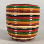 Japanese Wooden Lacquered Tea Caddy Vtg Natsume Circle Koma-Nuri NM74