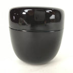 Japanese Wooden Lacquered Tea Caddy Vtg Natsume Sado Ceremony Black NM86