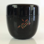 Japanese Wooden Lacquered Tea Caddy Vtg Natsume Sado Ceremony Black NM88