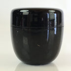 Japanese Wooden Lacquered Tea Caddy Vtg Natsume Sado Ceremony Black NM88