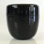 Japanese Wooden Lacquered Tea Caddy Vtg Natsume Sado Ceremony Black NM88