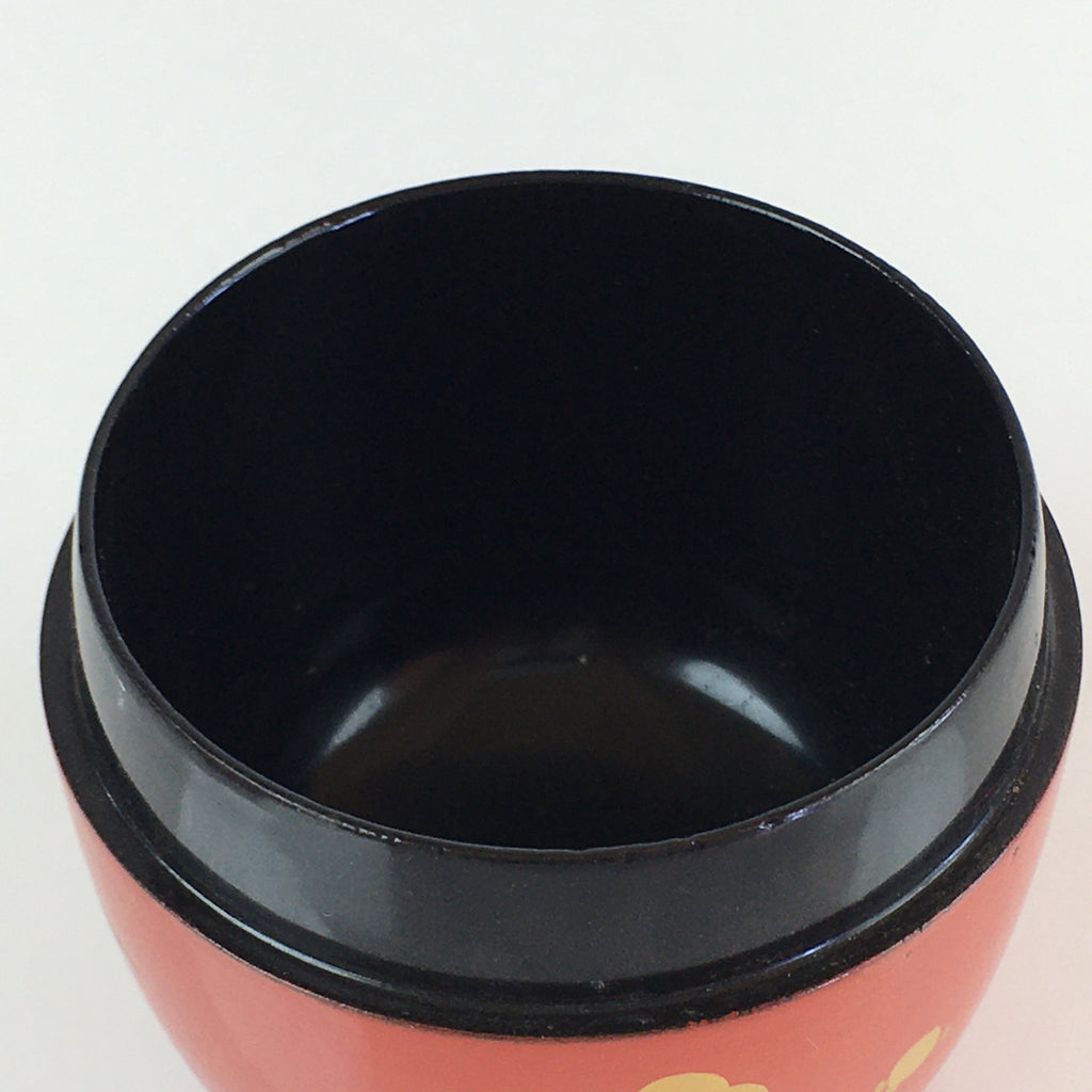 Japanese Wooden Lacquered Tea Caddy Vtg Natsume Sado Ceremony Black NM89