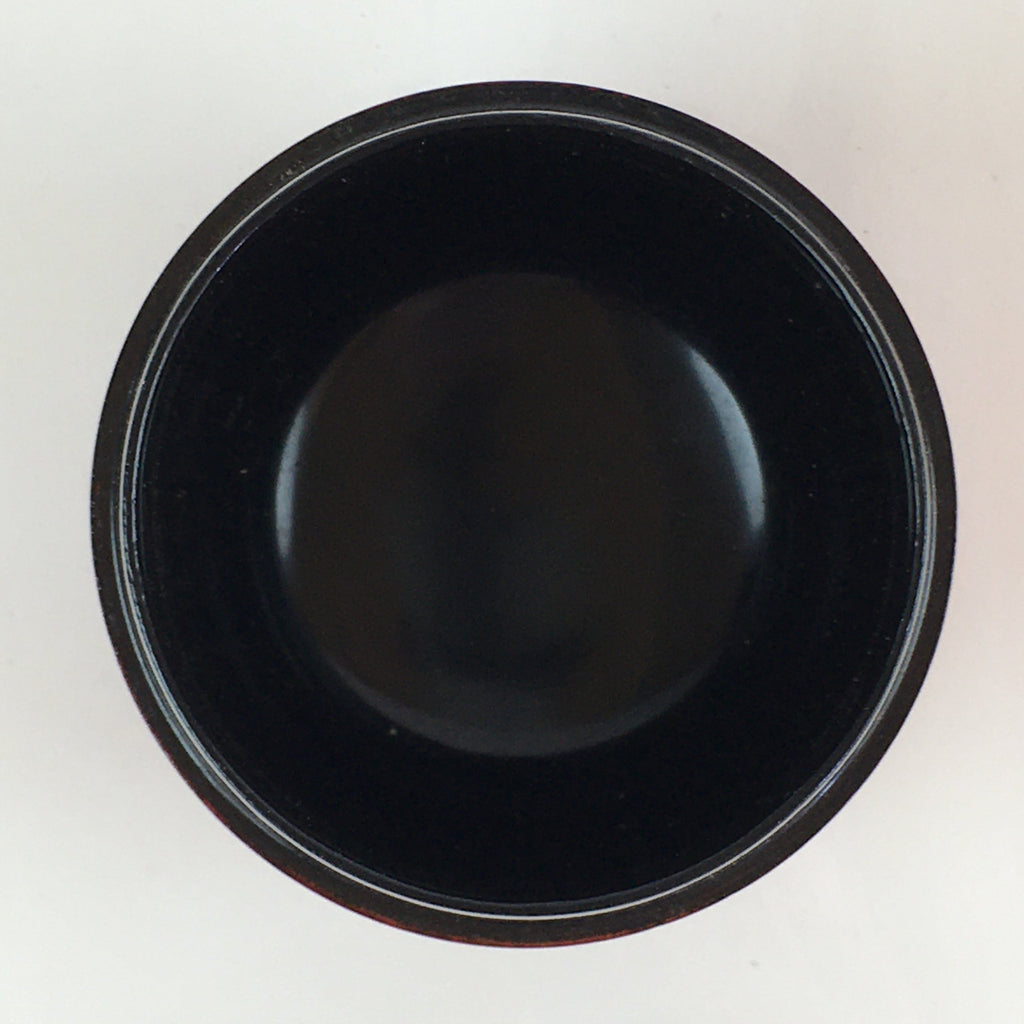 Japanese Wooden Lacquered Tea Caddy Vtg Natsume Sado Ceremony Black NM89