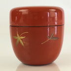 Japanese Wooden Lacquered Tea Caddy Vtg Natsume Sado Ceremony Black NM89