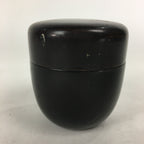 Japanese Wooden Lacquered Tea Caddy Vtg Natsume Sado Ceremony Brown NM85