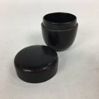 Japanese Wooden Lacquered Tea Caddy Vtg Natsume Sado Ceremony Brown NM85