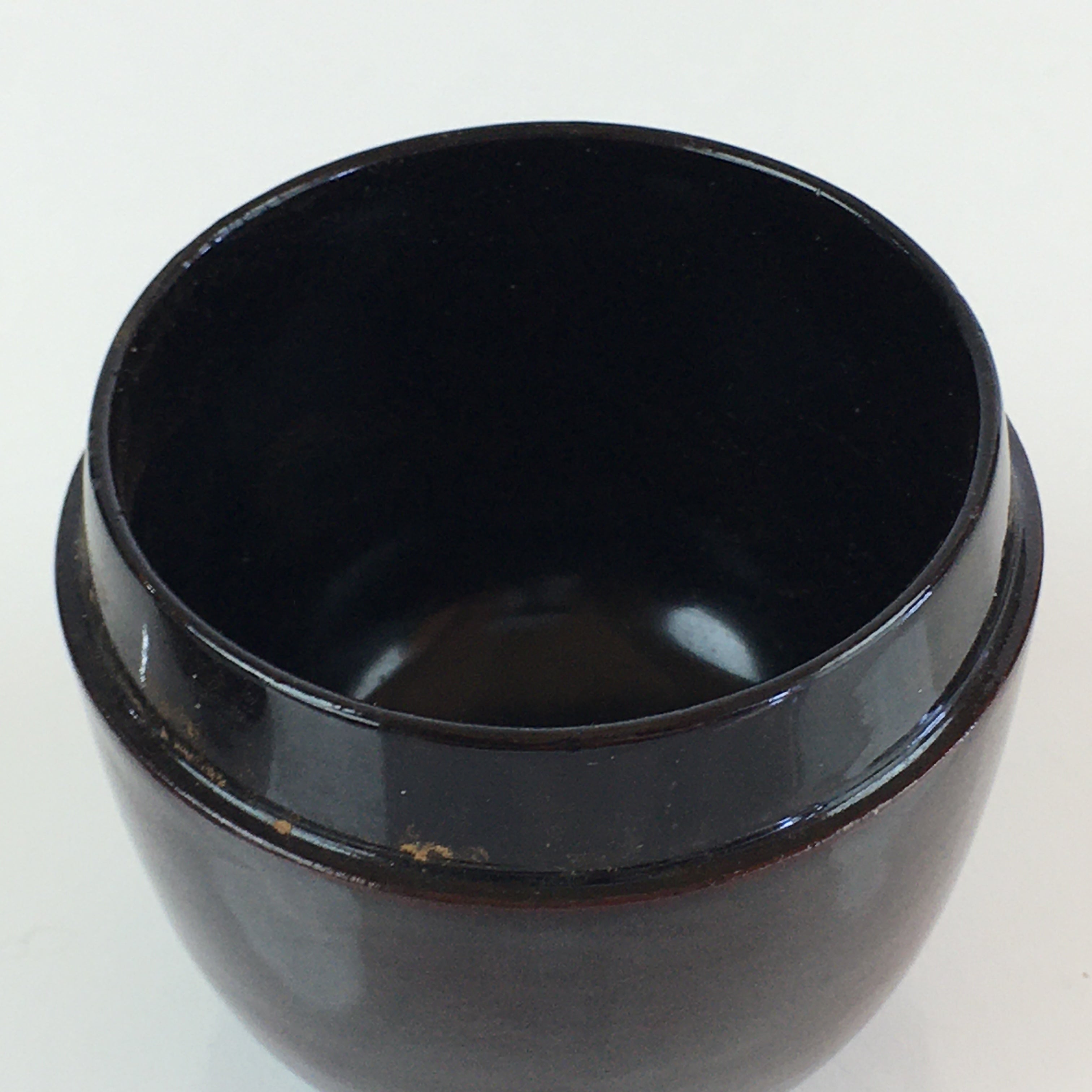 Japanese Wooden Lacquered Tea Caddy Vtg Natsume Sado Ceremony Brown NM87