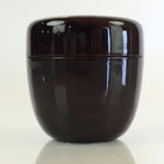 Japanese Wooden Lacquered Tea Caddy Vtg Natsume Sado Ceremony Brown NM87