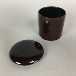 Japanese Wooden Lacquered Tea Caddy Vtg Natsume Sado Ceremony NM80