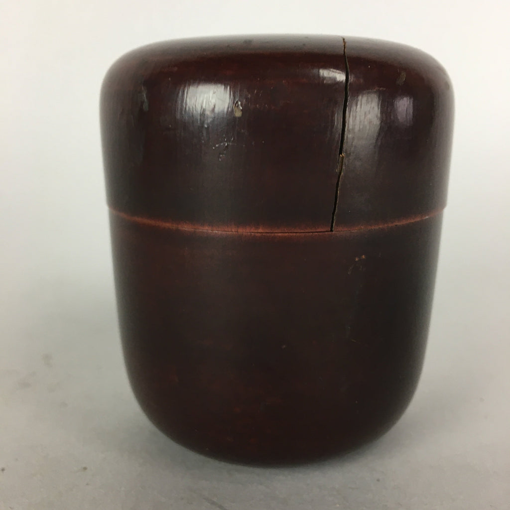 Japanese Wooden Lacquered Tea Caddy Vtg Natsume Sado Ceremony NM81