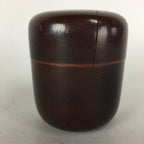 Japanese Wooden Lacquered Tea Caddy Vtg Natsume Sado Ceremony NM81