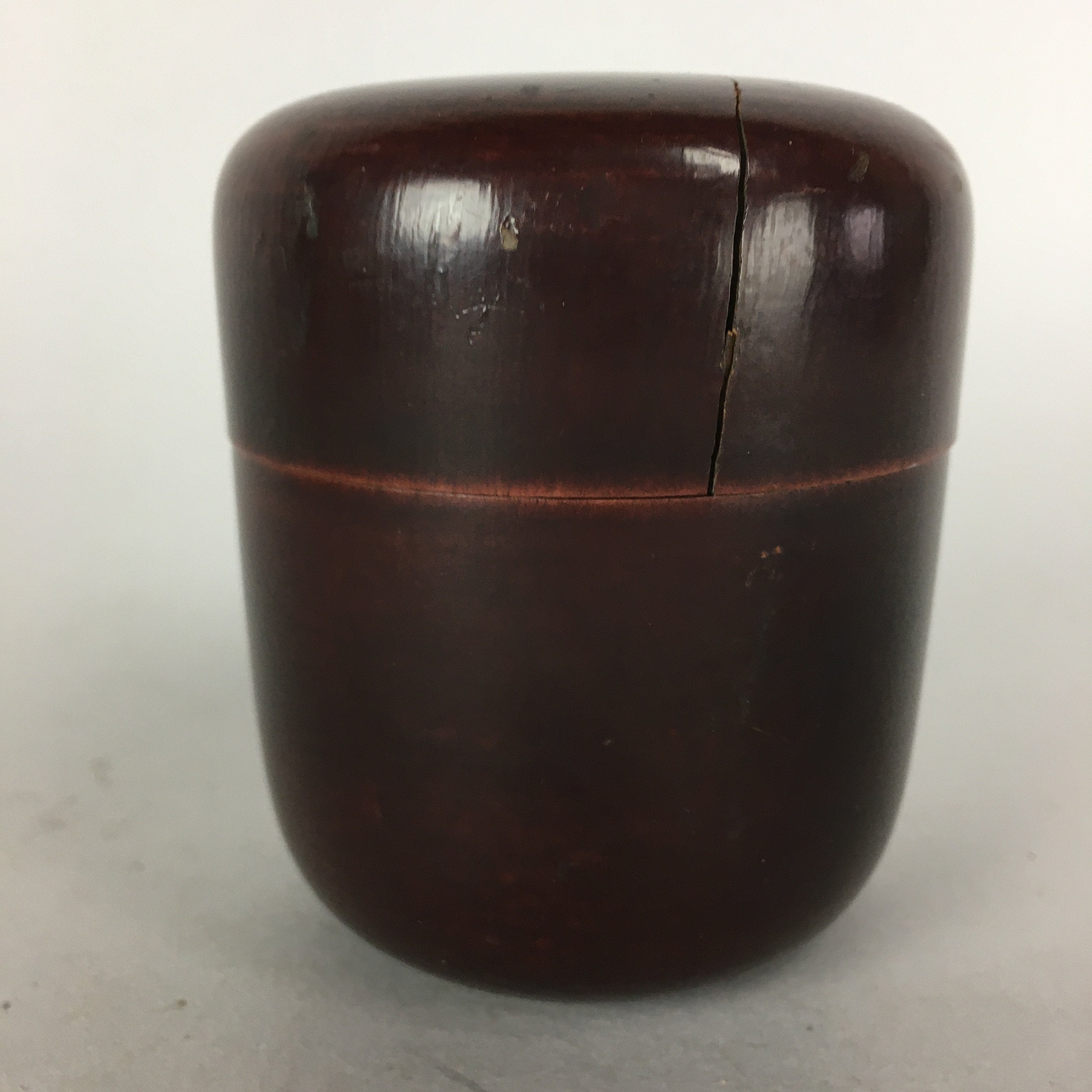 Japanese Wooden Lacquered Tea Caddy Vtg Natsume Sado Ceremony NM81