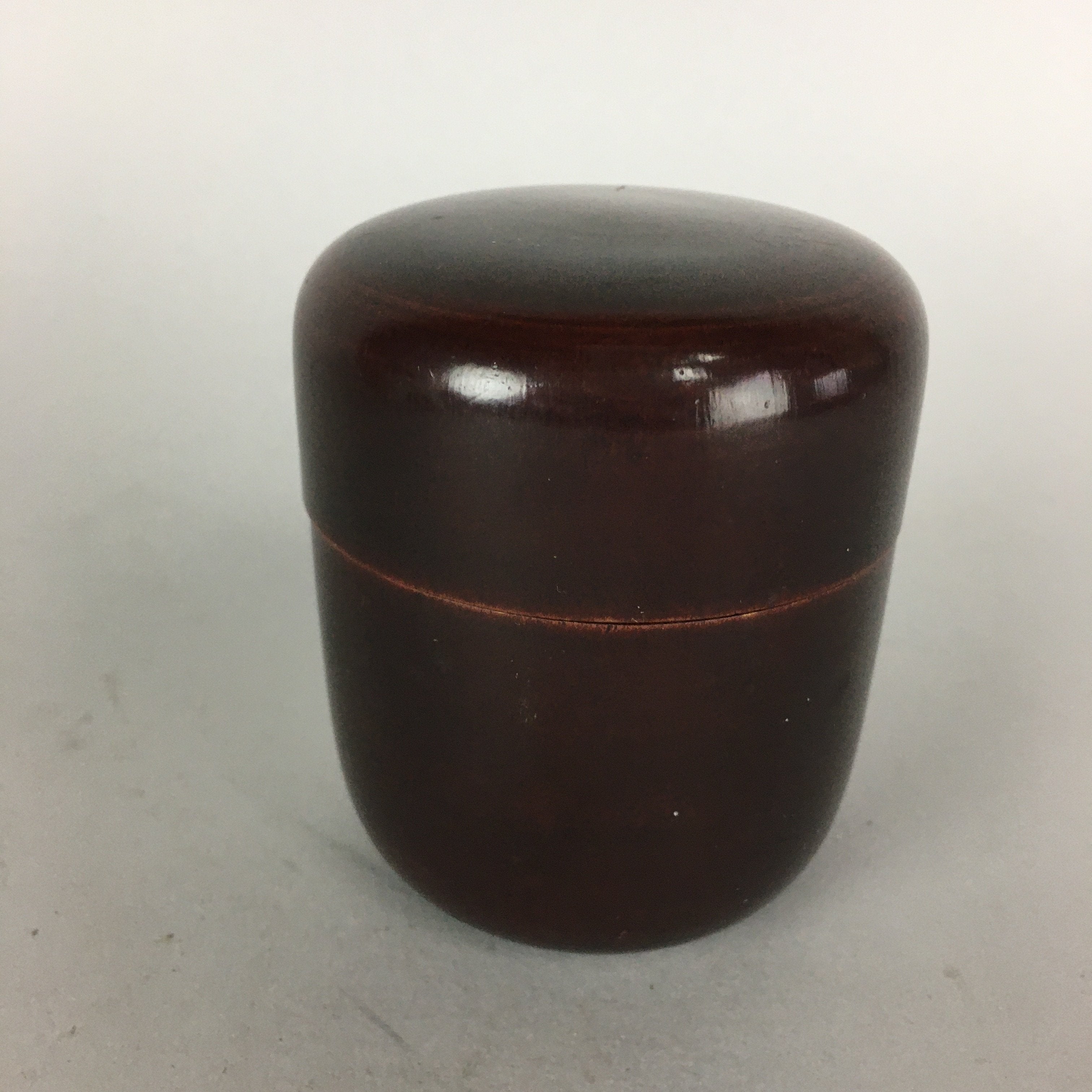 Japanese Wooden Lacquered Tea Caddy Vtg Natsume Sado Ceremony NM81
