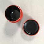 Japanese Wooden Lacquered Tea Caddy Vtg Red Natsume Sado Ceremony NM77