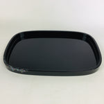 Japanese Wooden Lacquered Tray Obon Vtg Abalone Inlay Oval Shape Black UR509