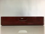 Japanese Wooden Lacquered Tray Obon Vtg Large Size Red UR799