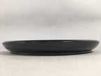 Japanese Wooden Lacquered Tray Obon Vtg Nurimono Black Round UR472