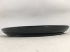 Japanese Wooden Lacquered Tray Obon Vtg Nurimono Black Round UR472