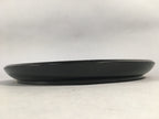 Japanese Wooden Lacquered Tray Obon Vtg Nurimono Black Round UR472