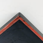 Japanese Wooden Lacquered Tray Obon Vtg Nurimono Black Square Shape LWB44