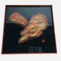 Japanese Wooden Lacquered Tray Obon Vtg Nurimono Black Square Shape LWB44