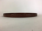 Japanese Wooden Lacquered Tray Obon Vtg Nurimono Brown Ajirobon Round UR497