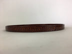 Japanese Wooden Lacquered Tray Obon Vtg Nurimono Brown Ajirobon Round UR497